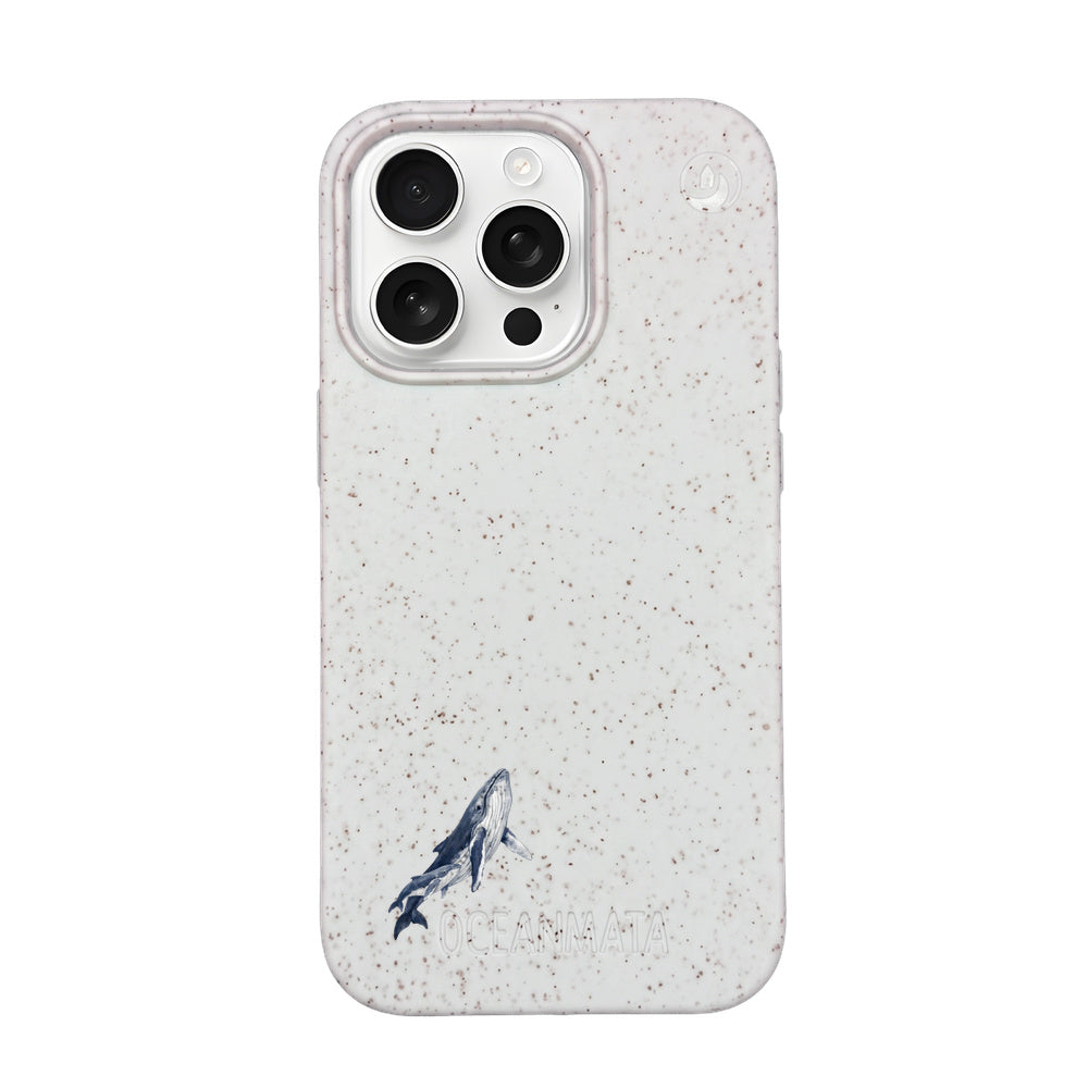 iPhone 16 Pro Case - Humpback Whale White - "OceanLullaby" - Sustainable