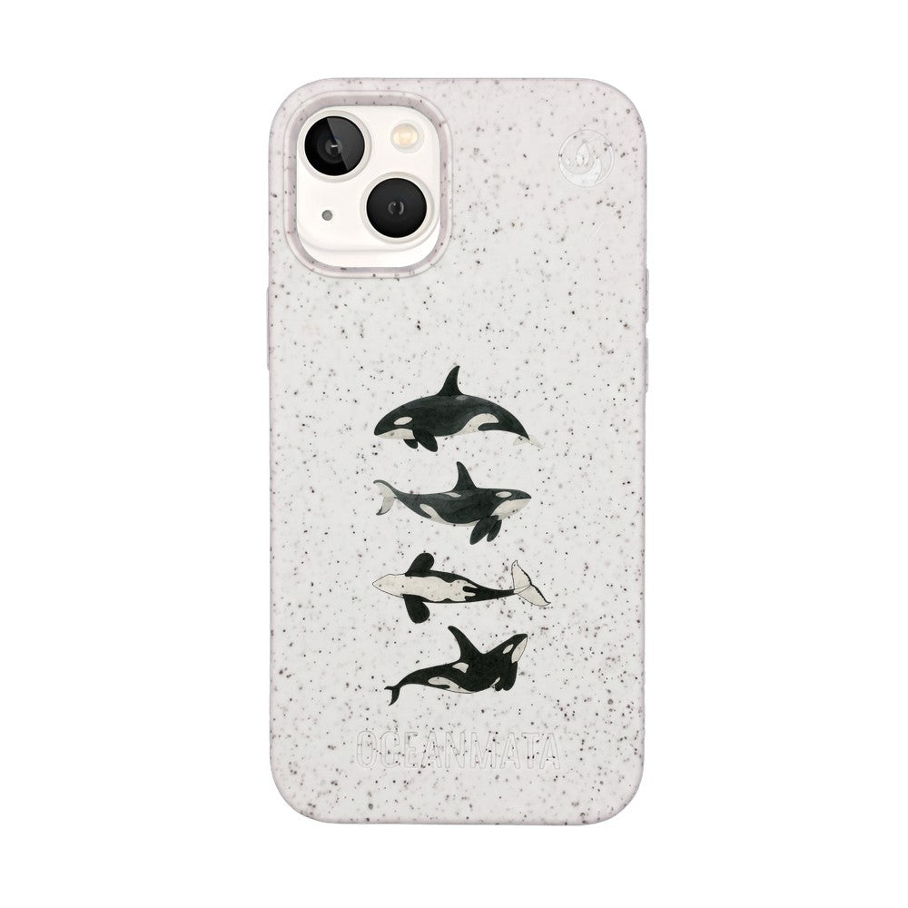 iPhone 13 mini Case - Orca White - "OrcaFamily" - sustainable