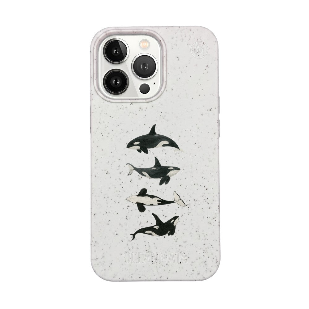 iPhone 13 Pro Case - Orca White - "OrcaFamily" - sustainable