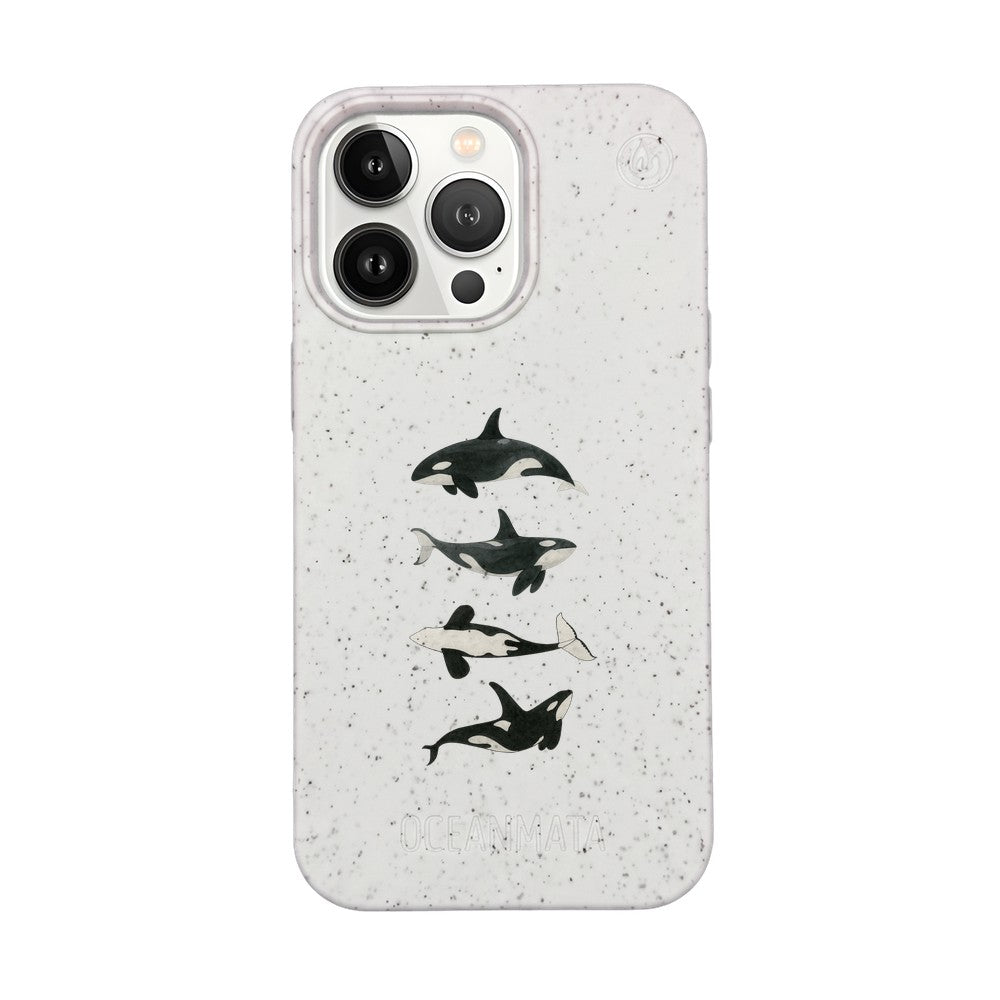 iPhone 13 pro max Hülle - Orca weiß - "OrcaFamily" - nachhaltig