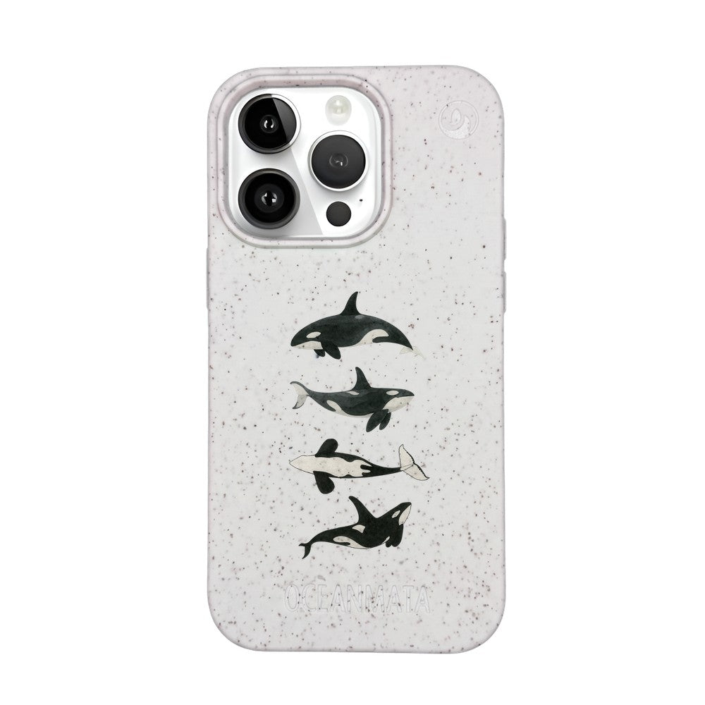 iPhone 14 Pro Max Case - Orca White - "OrcaFamily" - Sustainable