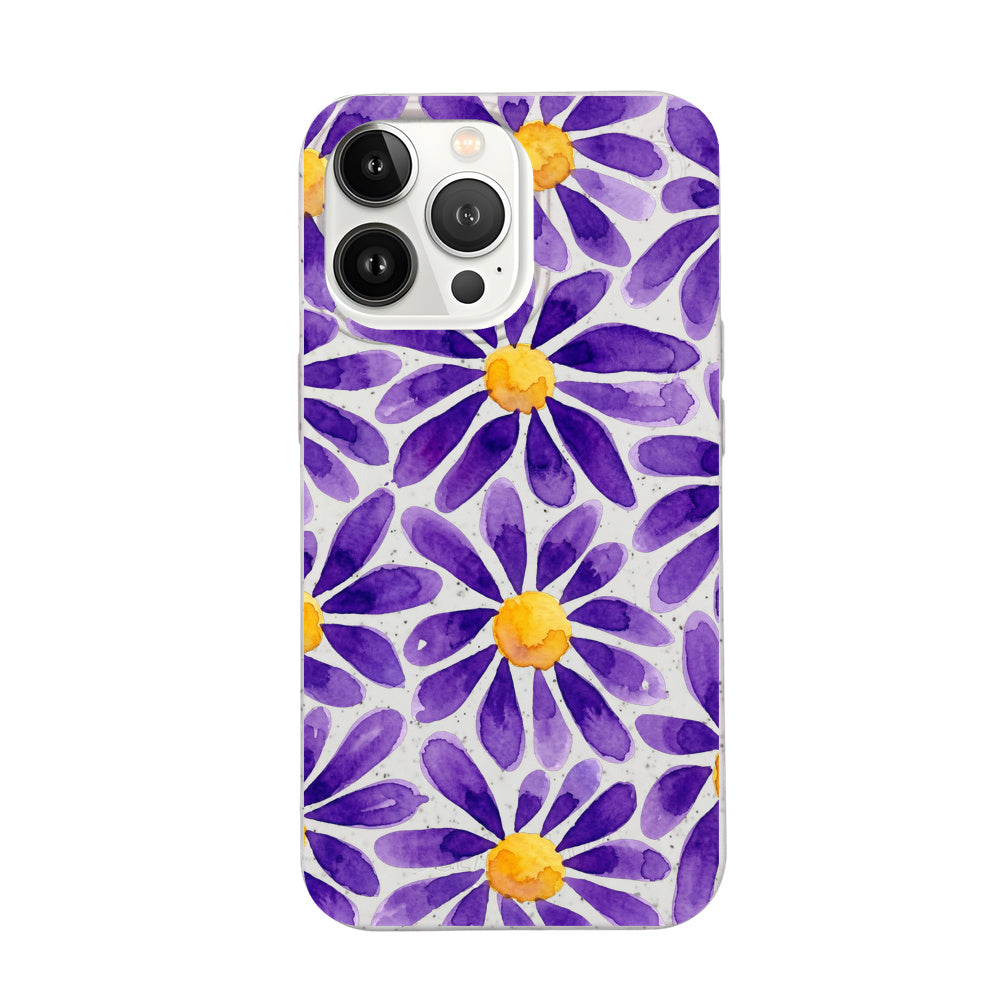 iPhone 13 pro Hülle - Blumen lila - "purplebloom" - nachhaltig