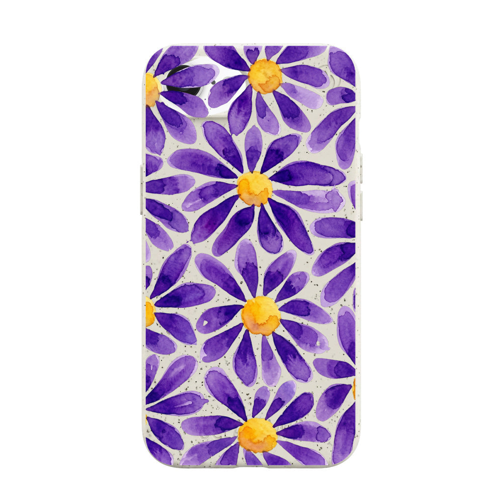 iPhone 16e Hülle - Blumen lila - "purplebloom" - nachhaltig
