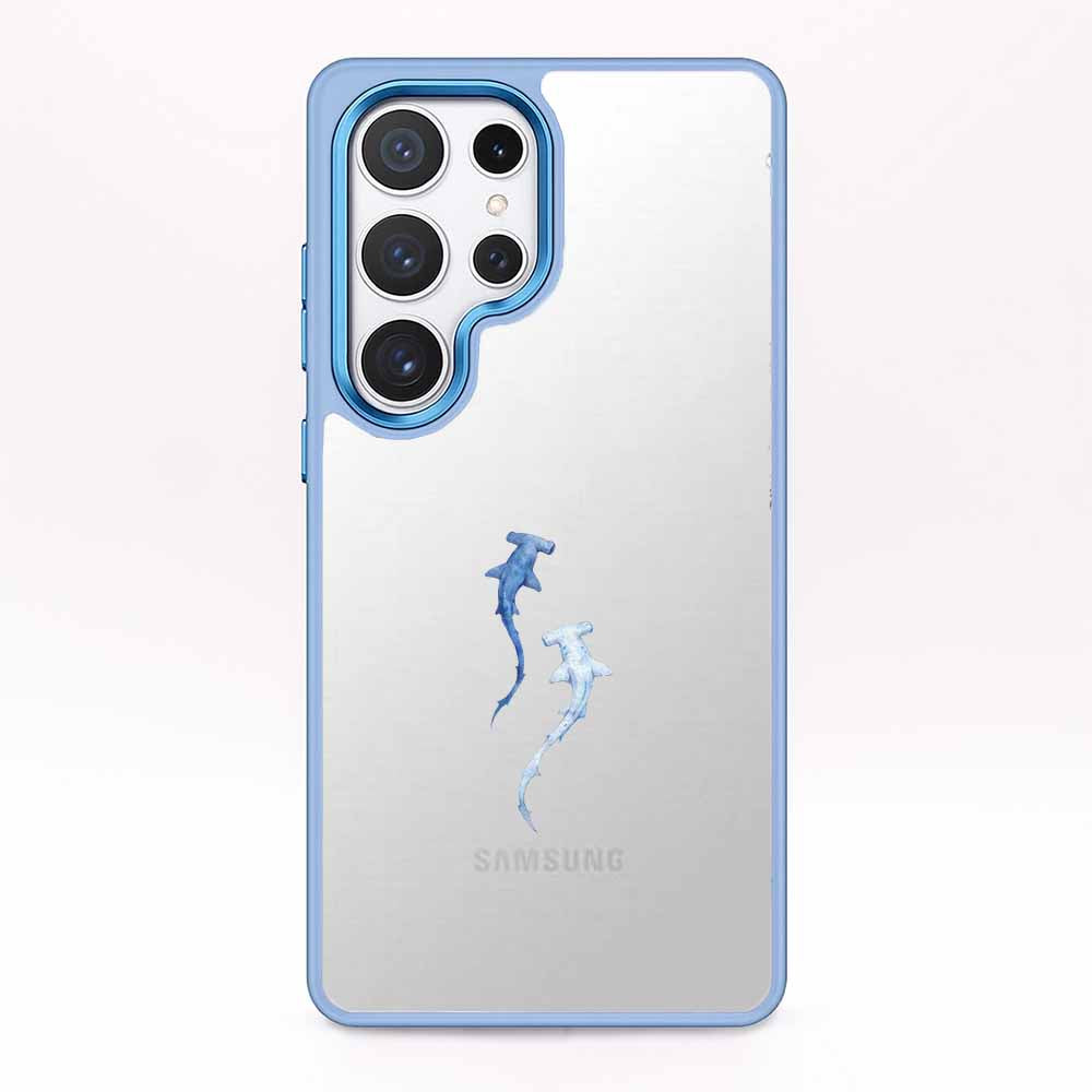 Samsung S24 Hülle - hai blau - "Hammerhead" - nachhaltig