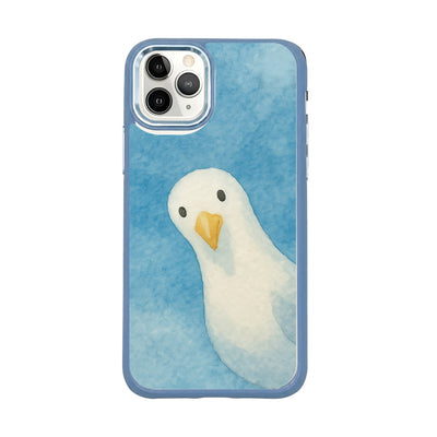 iPhone 11 pro hoesje - Meeuwenblauw - "Meeuw" - duurzaam