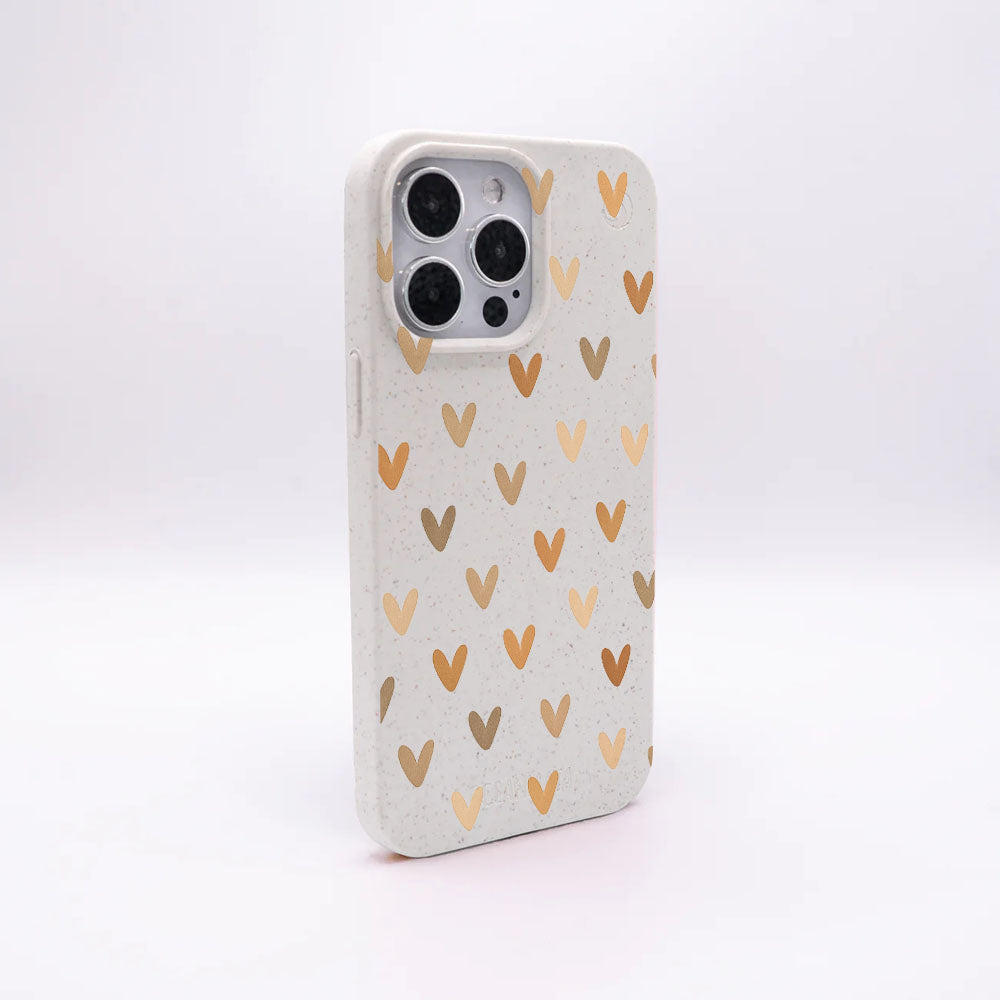 iPhone 13 pro max Hülle - Herz weiß - "AutumnLove" - nachhaltig