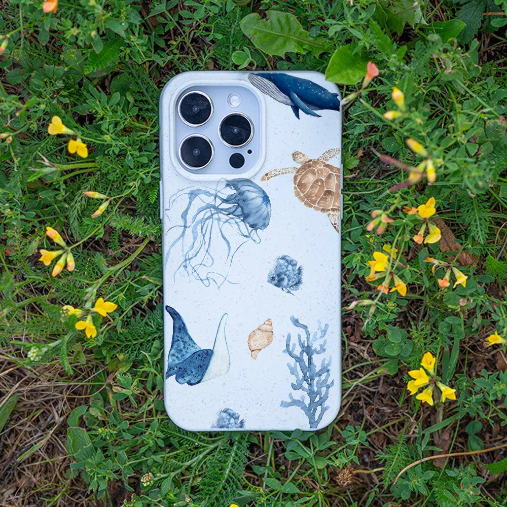 Biologisch abbaubare Handyhülle iPhone 16 pro max Turtleandfriends — kompostierbar — Bonus