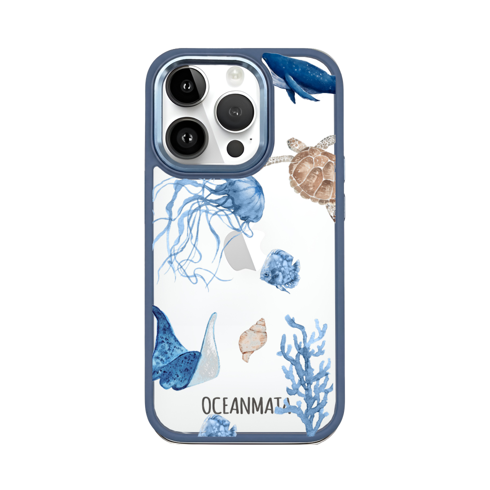 iPhone 14 pro case - white turtle - "Turtle & Friends" - sustainable