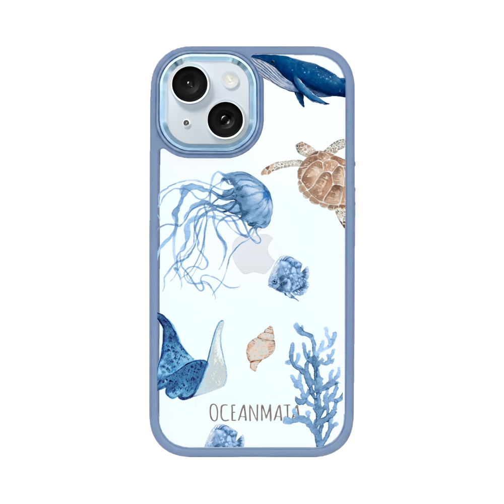 iPhone 15 case - white turtle - "Turtle & Friends" - sustainable