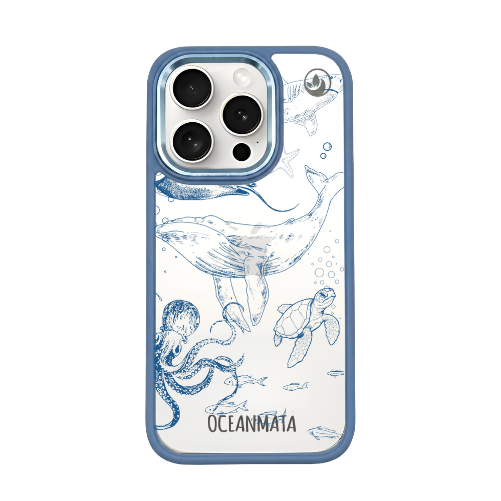 iPhone 15 pro max Hülle - Wal blau - "WhaleLife" nachhaltig