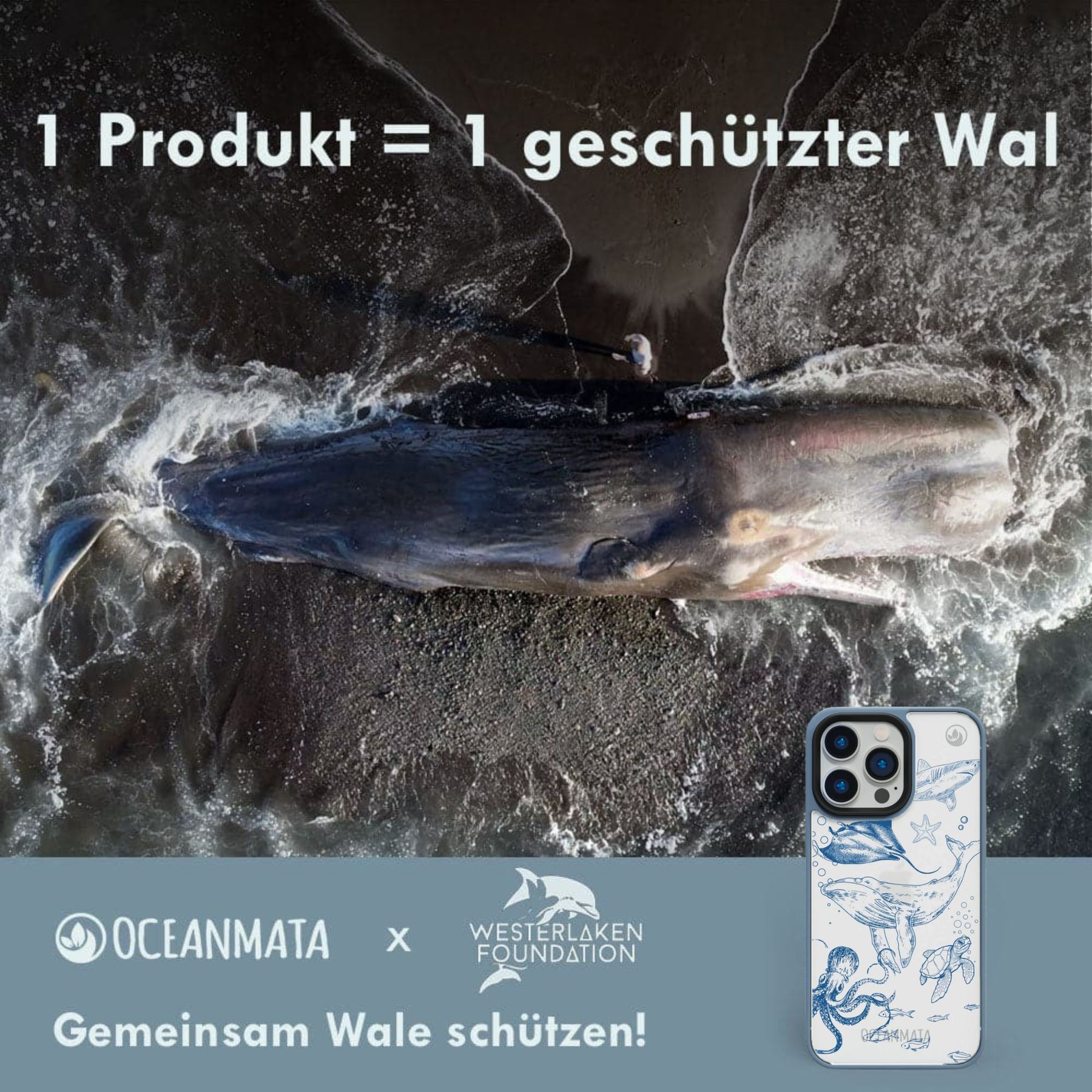 nachhaltige Apple iPhone Hülle "WhaleLife"