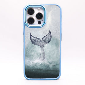 iPhone 14 Hülle - Delfin blau - "Dolphin" - nachhaltig