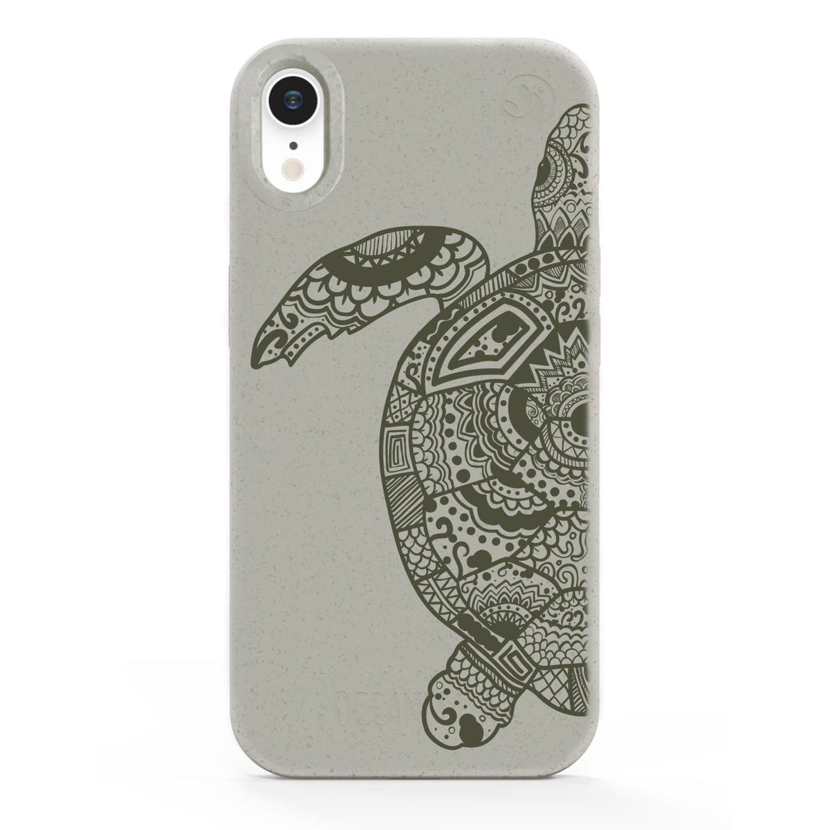 iPhone Xr Hülle - beige - "GREEN TURTLE" - nachhaltig