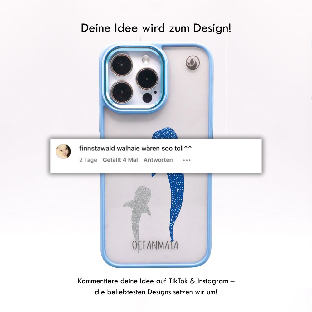 iPhone 15 Hülle - Walhai blau - "Walhai" - nachhaltig