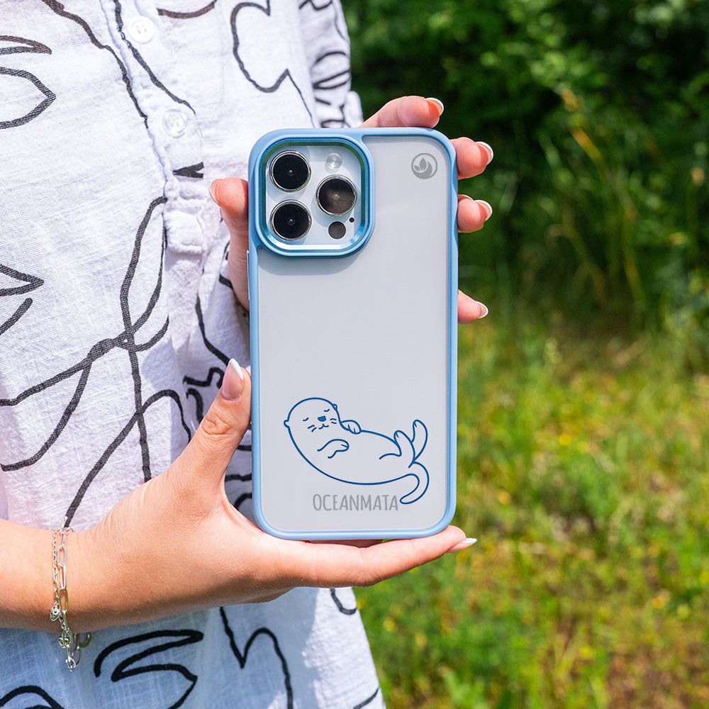 iPhone SE/7/8 Hülle - Otter blau - nachhaltig