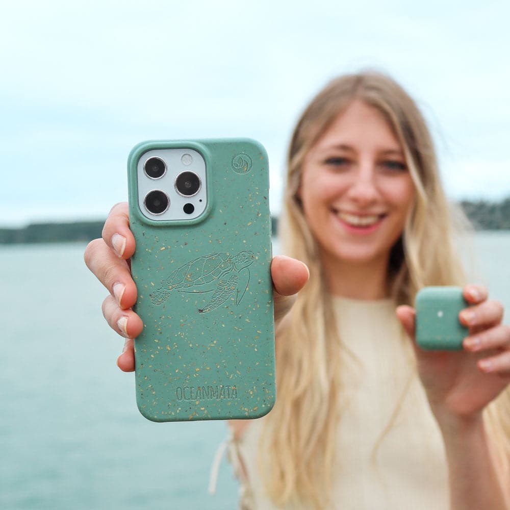 iPhone 17 air Hülle - grün - "TURTLE" - nachhaltig