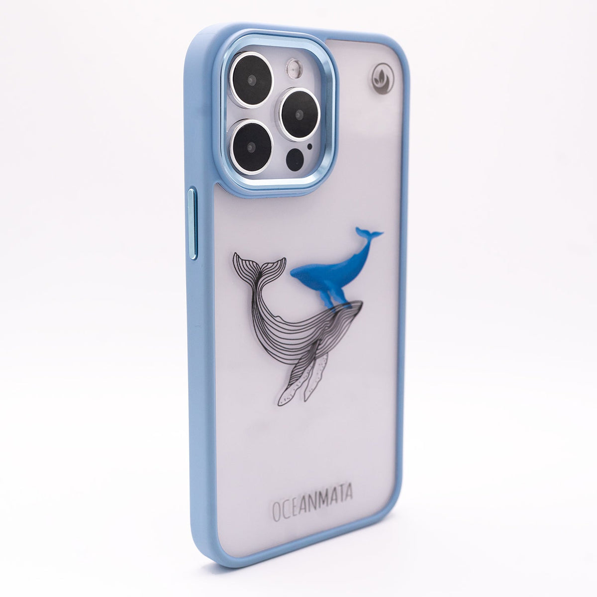 iPhone 16 pro Hülle - Wal blau - "BlueWhale" - nachhaltig