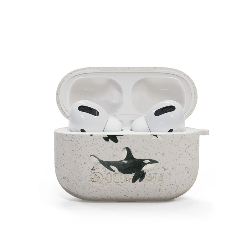 AirPods Case Hülle - Orca weiß - "OrcaFamily" - nachhaltig