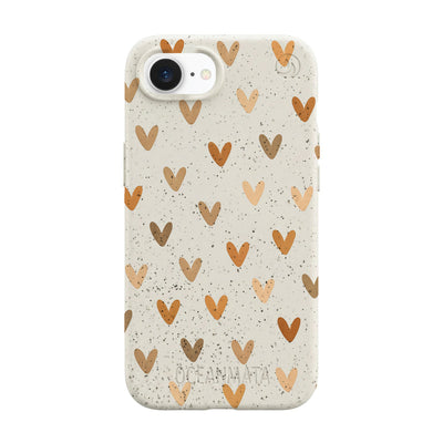 iPhone 16e/17e Hülle - Herz weiß - "AutumnLove" - nachhaltig