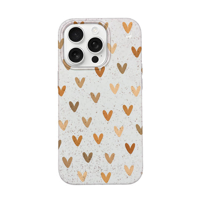 iPhone 16 pro max Hülle - Herz weiß - "AutumnLove" - nachhaltig