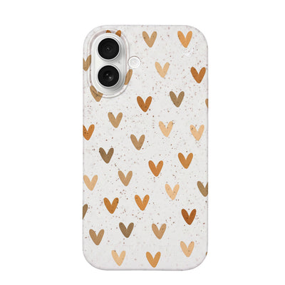 iPhone 17 Hülle - Herz weiß - "AutumnLove" - nachhaltig
