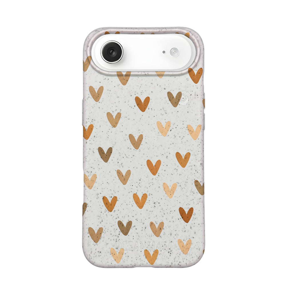 iPhone 17 Air Case - Heart white - "AutumnLove" - sustainable