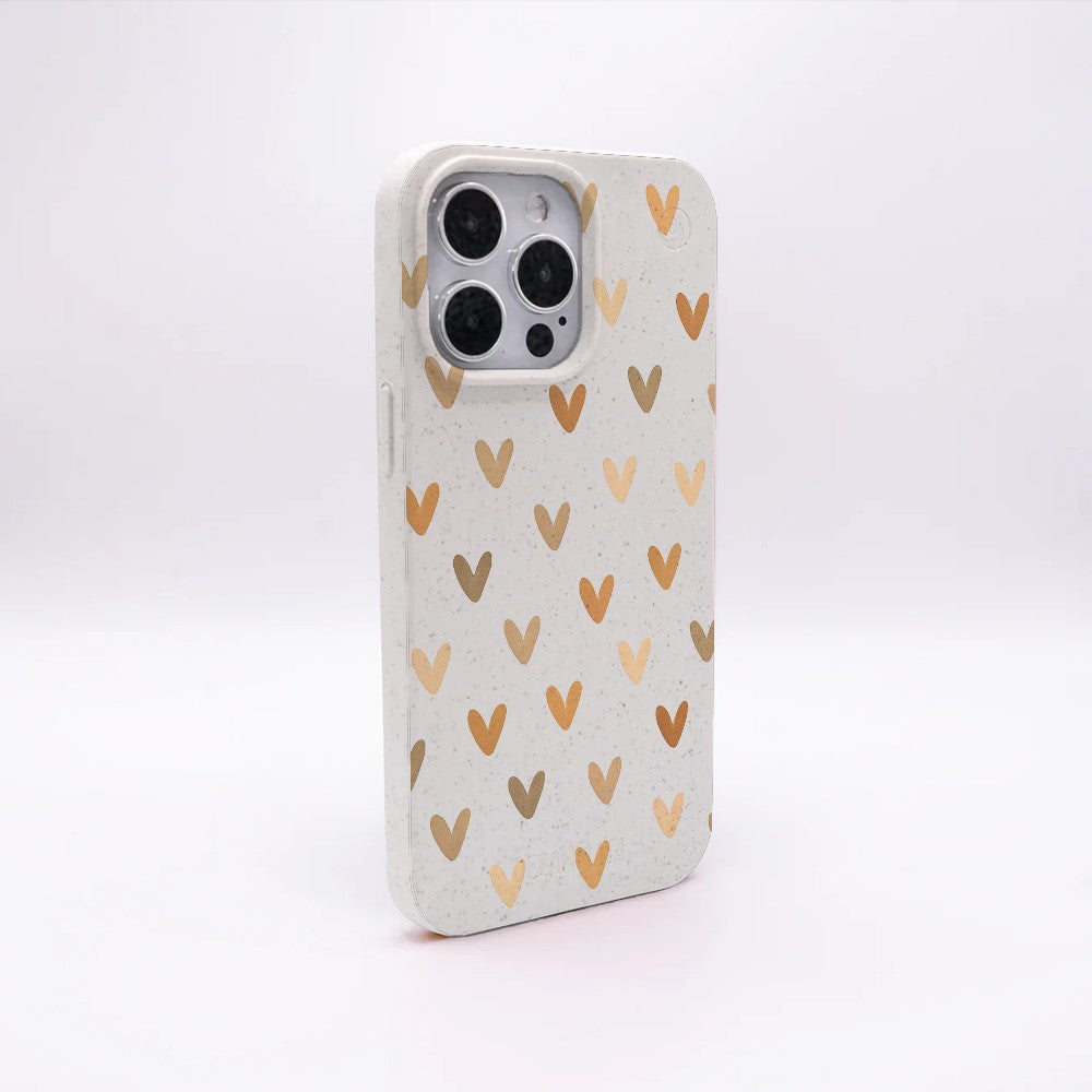 iPhone 17 Air Case - Heart white - "AutumnLove" - sustainable