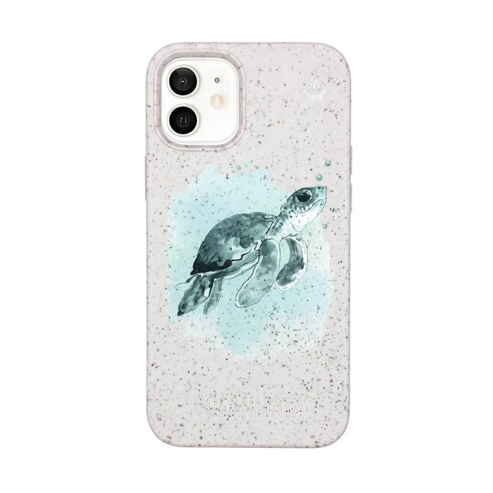 iPhone 12 mini Case - Green Turtle - "Baby Turtle" - sustainable