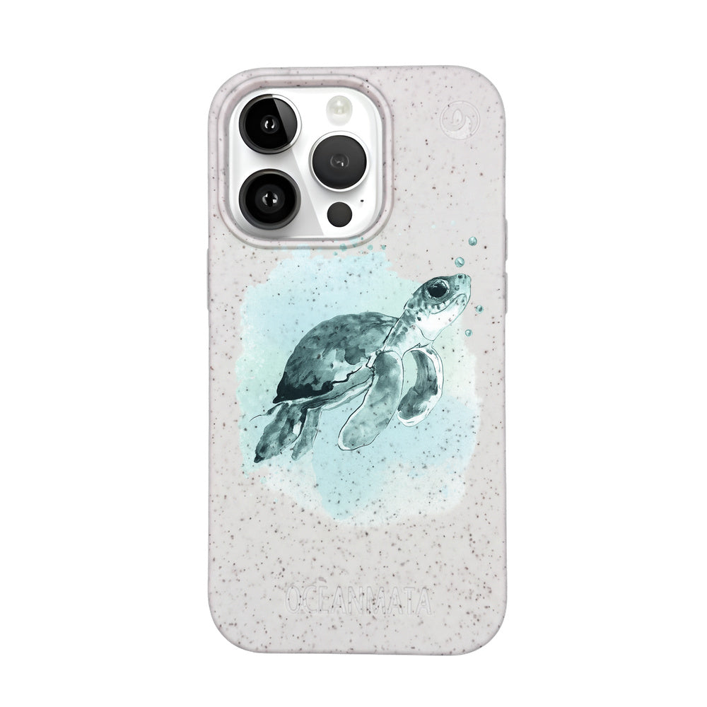 iPhone 14 Pro Case - Green Turtle - "Baby Turtle" - Sustainable