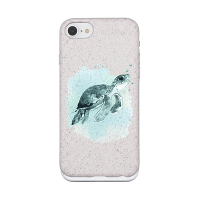 iPhone SE/7/8 Case - Turtle green - "Baby Turtle" - sustainable