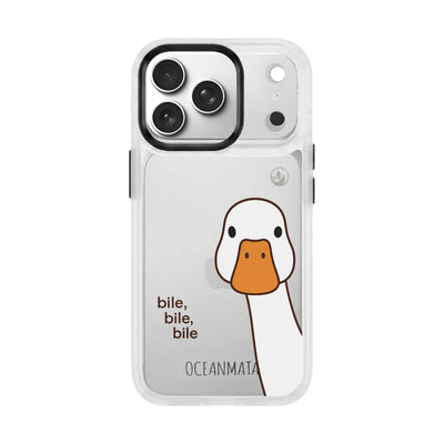 iPhone 17 Pro Case - Duck White - "Quack Quack Quack" - sustainable