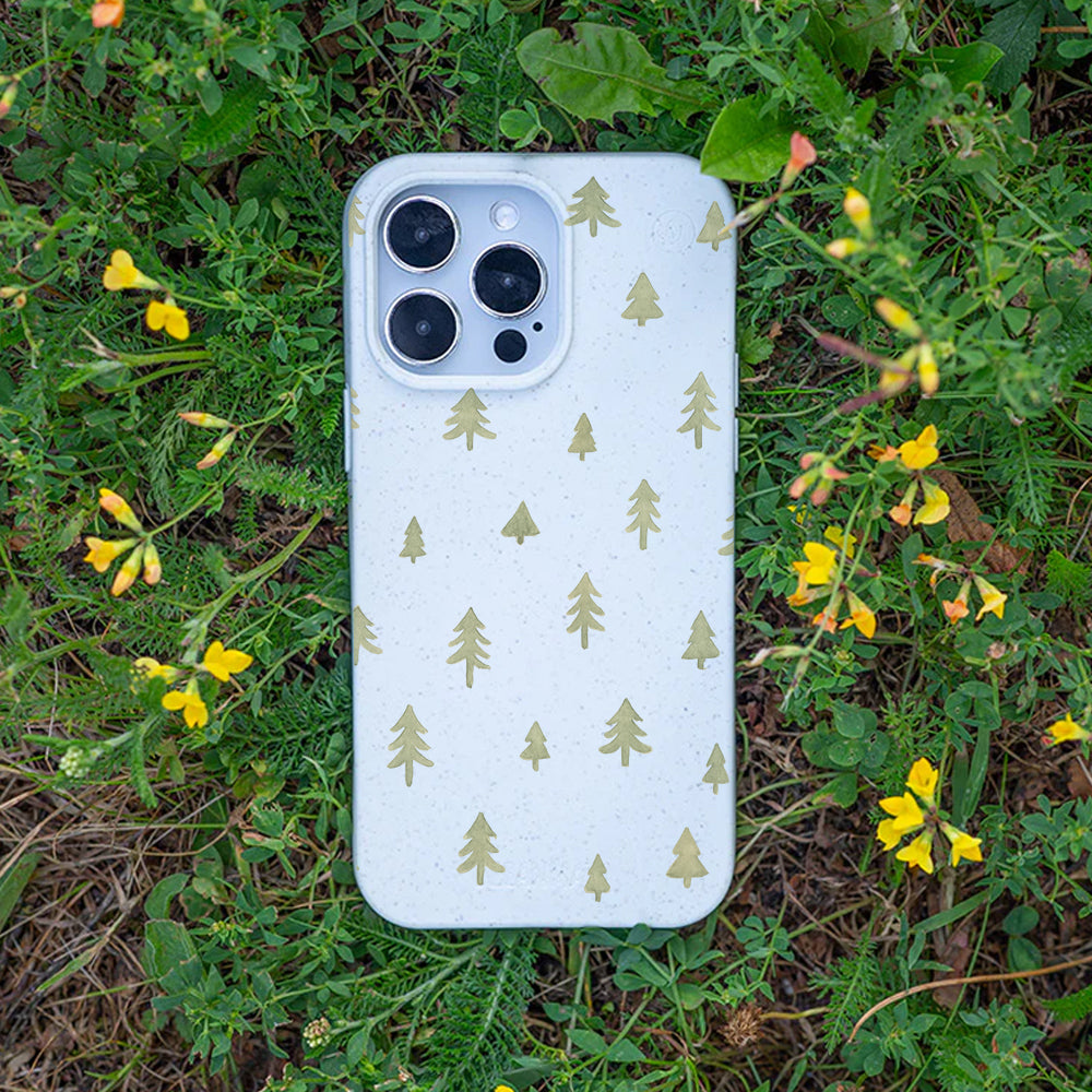 iPhone 13 pro max Hülle - Winter weiß - "Winterwald" - nachhaltig