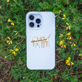 iPhone 13 pro max Hülle - Hunde weiß - "Wuff" - nachhaltig