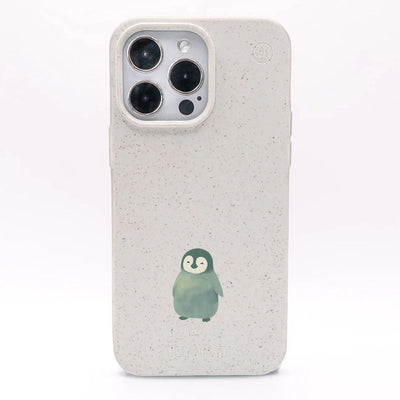 iPhone SE/7/8 Case - White Penguin - "HappyPenguin" - Sustainable