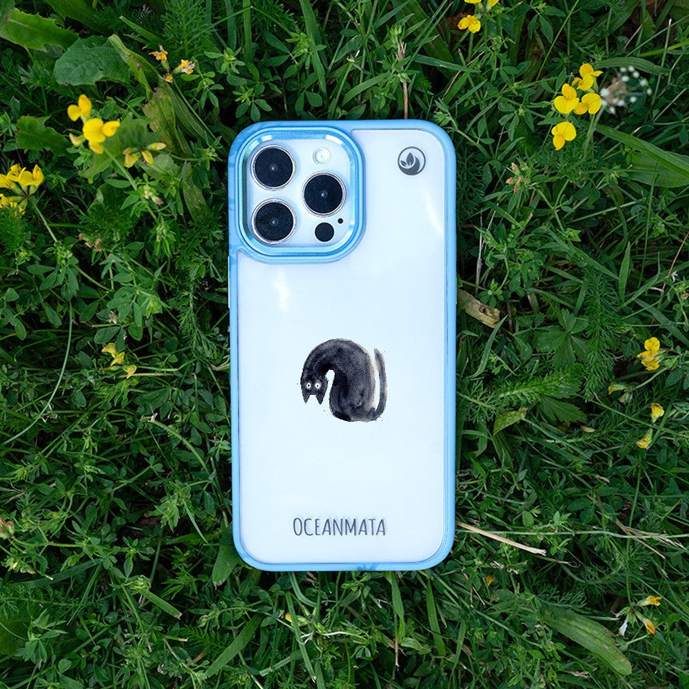 Nachhaltige Handyhülle iPhone SE/7/8 Blackcat aus Ocean Plastic — Bonus