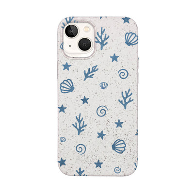 iPhone 13 mini Hülle - Korallen weiß - "BlueCoralLife" - nachhaltig