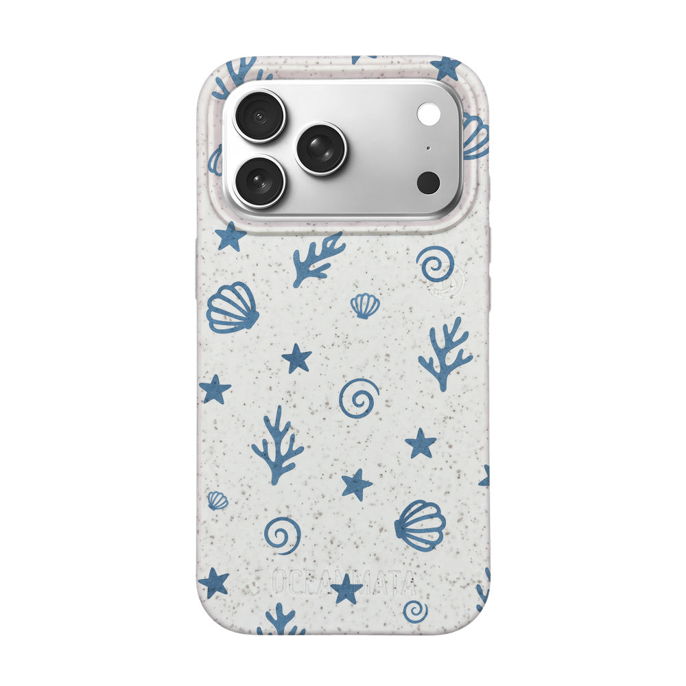 iPhone 17 Pro Max Case - Coral White - "BlueCoralLife" - Sustainable