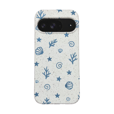 Google Pixel 9 / 9 Pro Case - Coral White - "BlueCoralLife" - sustainable