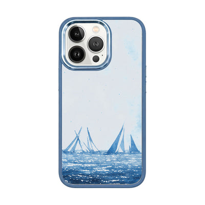 iPhone 13 Pro case - sailing blue - "BlueHorizon" - sustainable