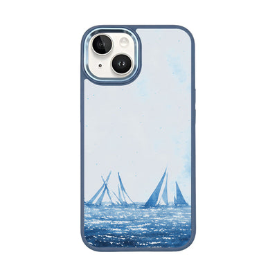 iPhone 14 Case - sailing blue - "BlueHorizon" - sustainable