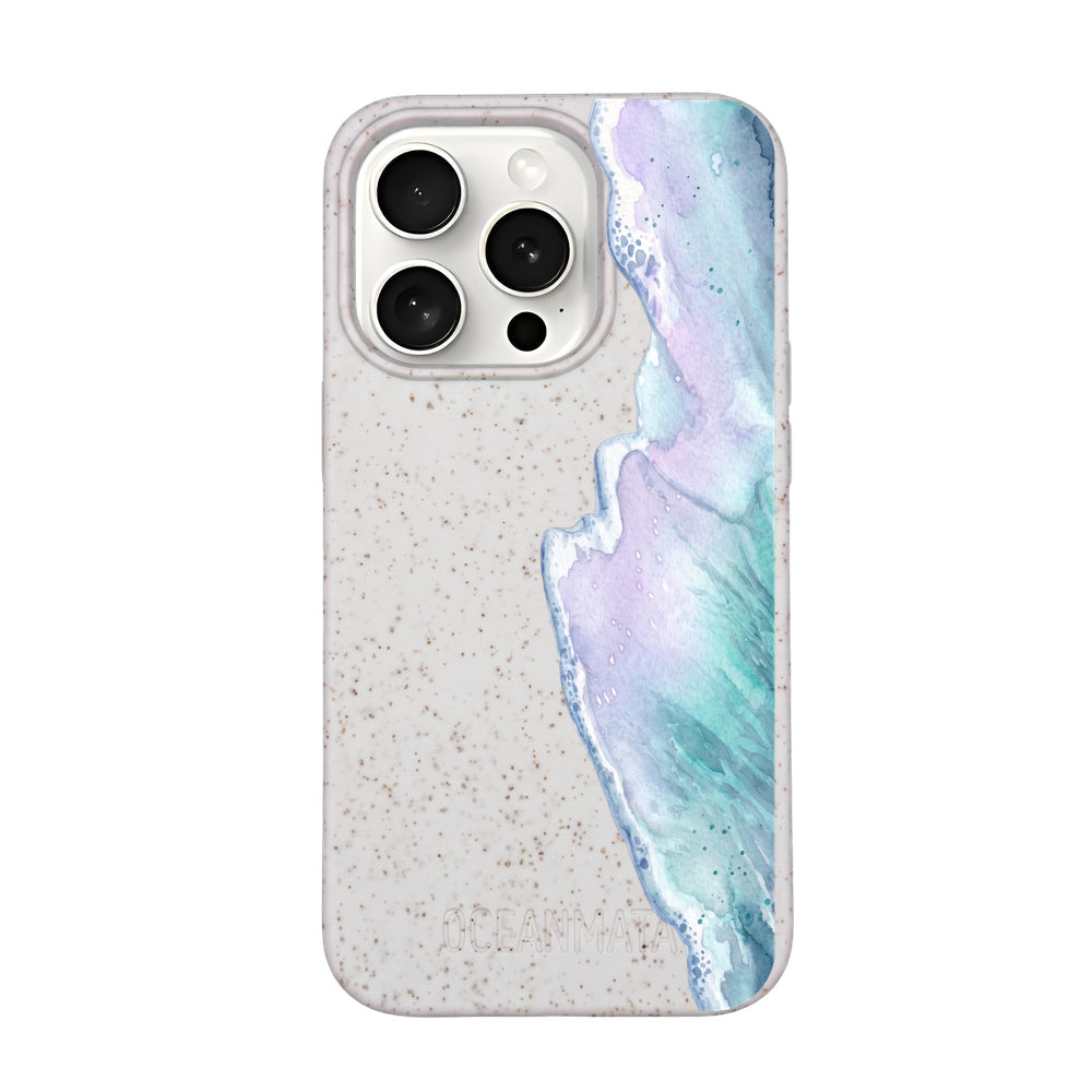 Biologisch abbaubare Handyhülle iPhone 15 pro Bluehour — kompostierbar — Vorderseite