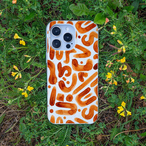 Biologisch abbaubare Handyhülle Samsung A55 Buchstabensuppe — kompostierbar — Bonus
