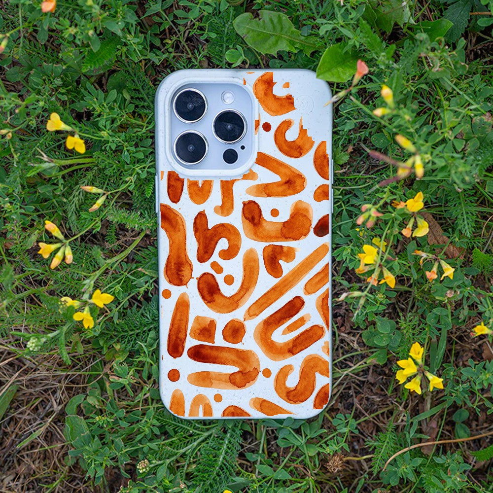 Biologisch abbaubare Handyhülle iPhone 13 Buchstabensuppe — kompostierbar — Bonus
