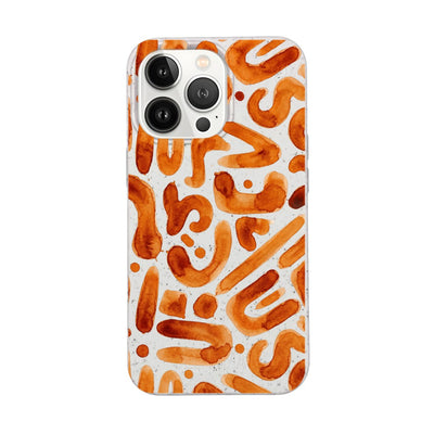 iPhone 13 pro Hülle - orange - "buchstabensuppe" - nachhaltig