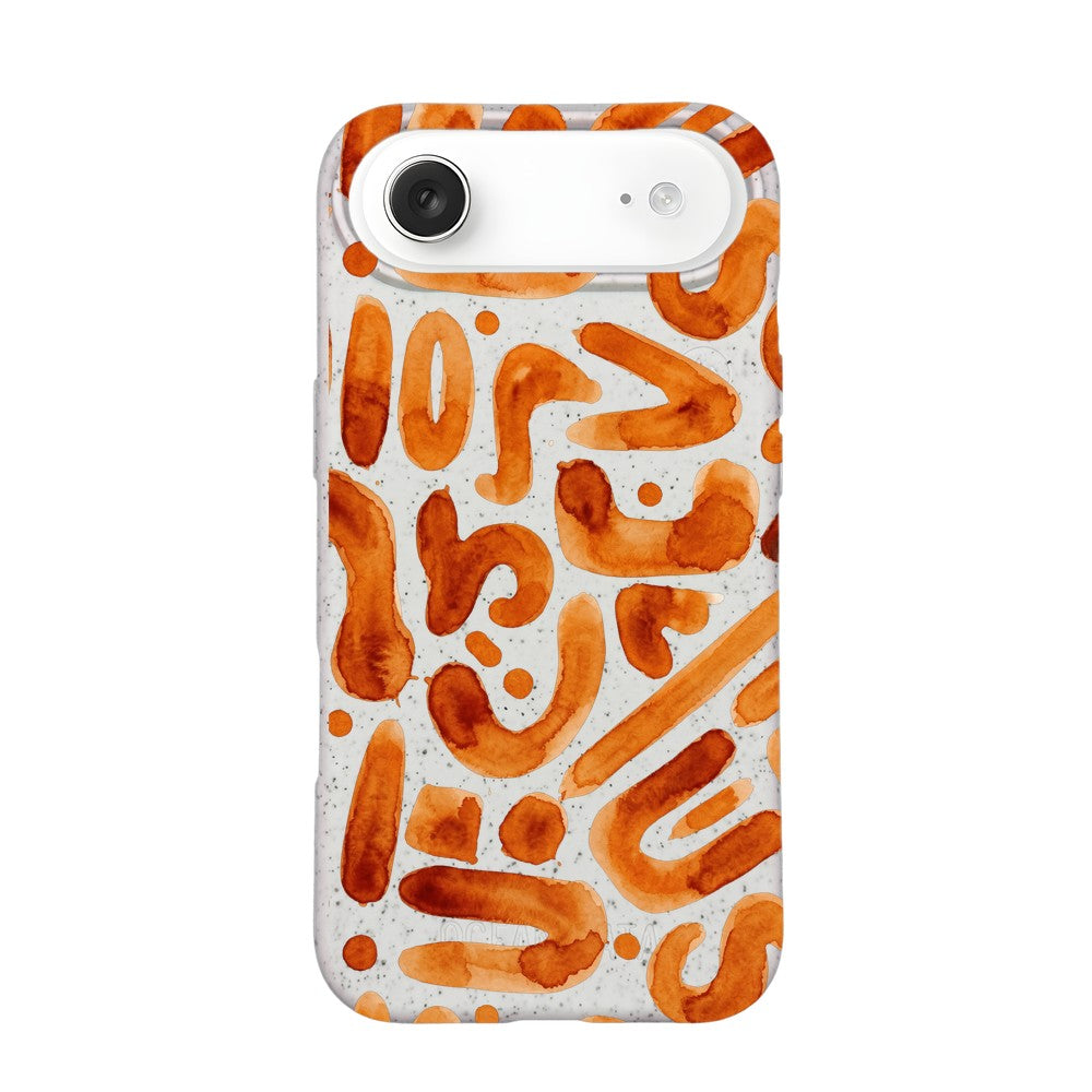 iPhone 17 Air Hülle - orange - "buchstabensuppe" - nachhaltig