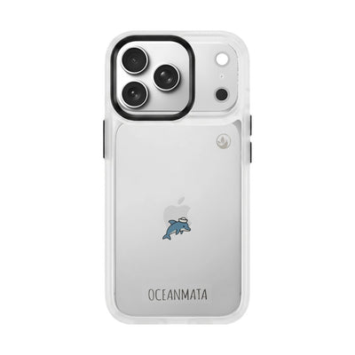 iPhone 18 Pro Max / 17 Pro Max Hülle - Delfin blau - "Captain Dolphin" - nachhaltig
