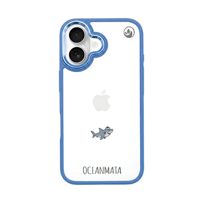 iPhone 16 Case - Shark blue - "Captain Shark" - sustainable