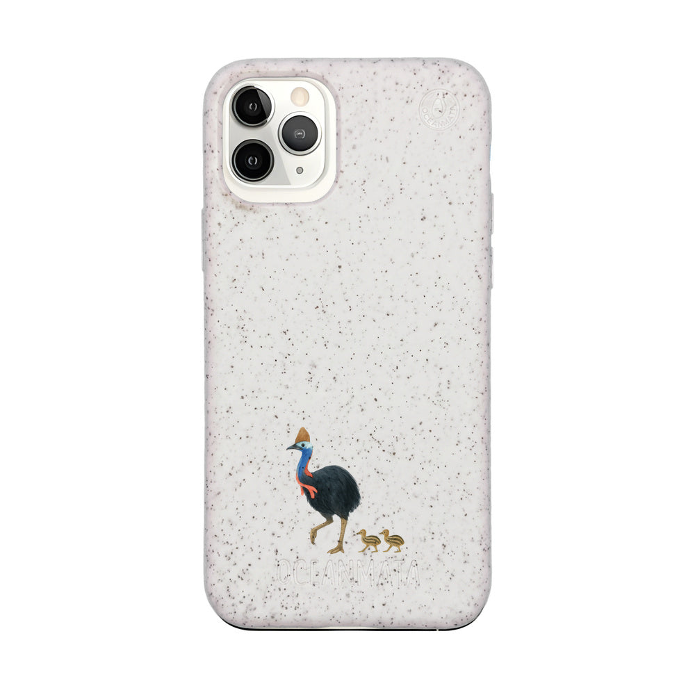 iPhone 11 Pro Case - White Cassowary - "CassowaryStroll" - sustainable