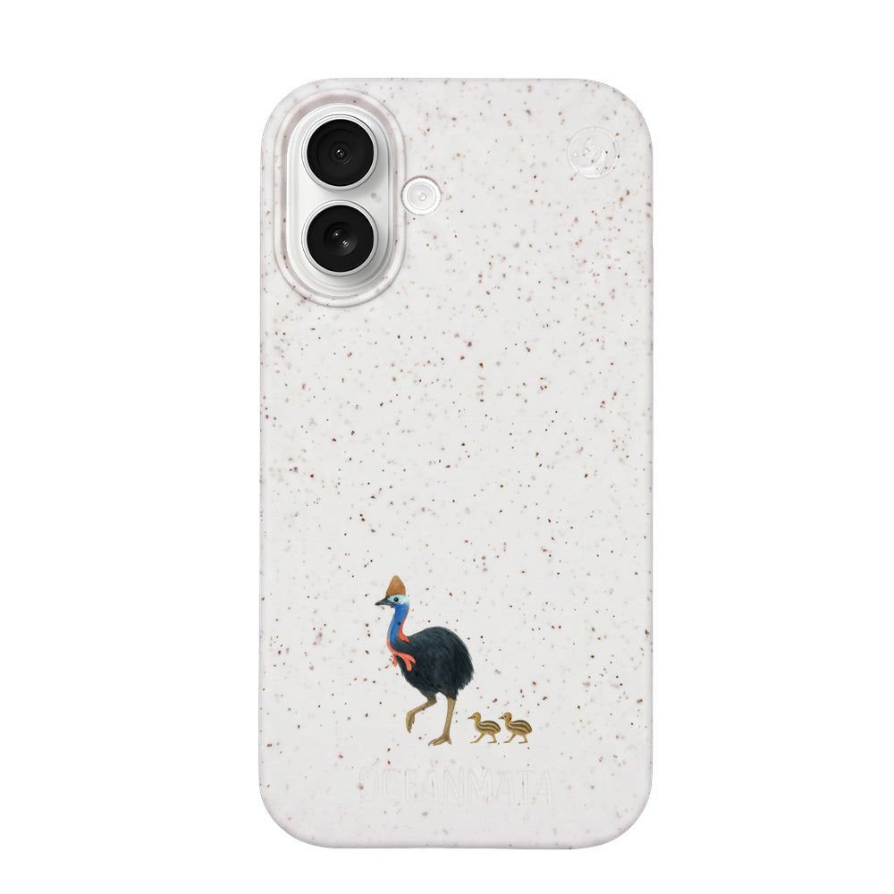 iPhone 17 Case - Cassowary White - "CassowaryStroll" - sustainable