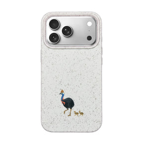 Biologisch abbaubare Handyhülle iPhone 18 Pro Max / 17 Pro Max Cassowarystroll — kompostierbar — Vorderseite